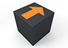 Box ｜ Orange ｜ Arrow ―― 3D Illustration ｜ Free Material ｜ Download