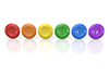 Button ｜ 6 colors ―― 3D illustration ｜ Free material ｜ Download