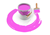 Pink paint ―― 3D illustration ｜ Free material ｜ Download