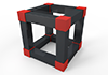 Black ｜ Cube ｜ Red ―― 3D Illustration ｜ Free Material ｜ Download