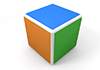 Blue ｜ Green ｜ Orange ｜ Cube ―― 3D Illustration ｜ Free Material ｜ Download